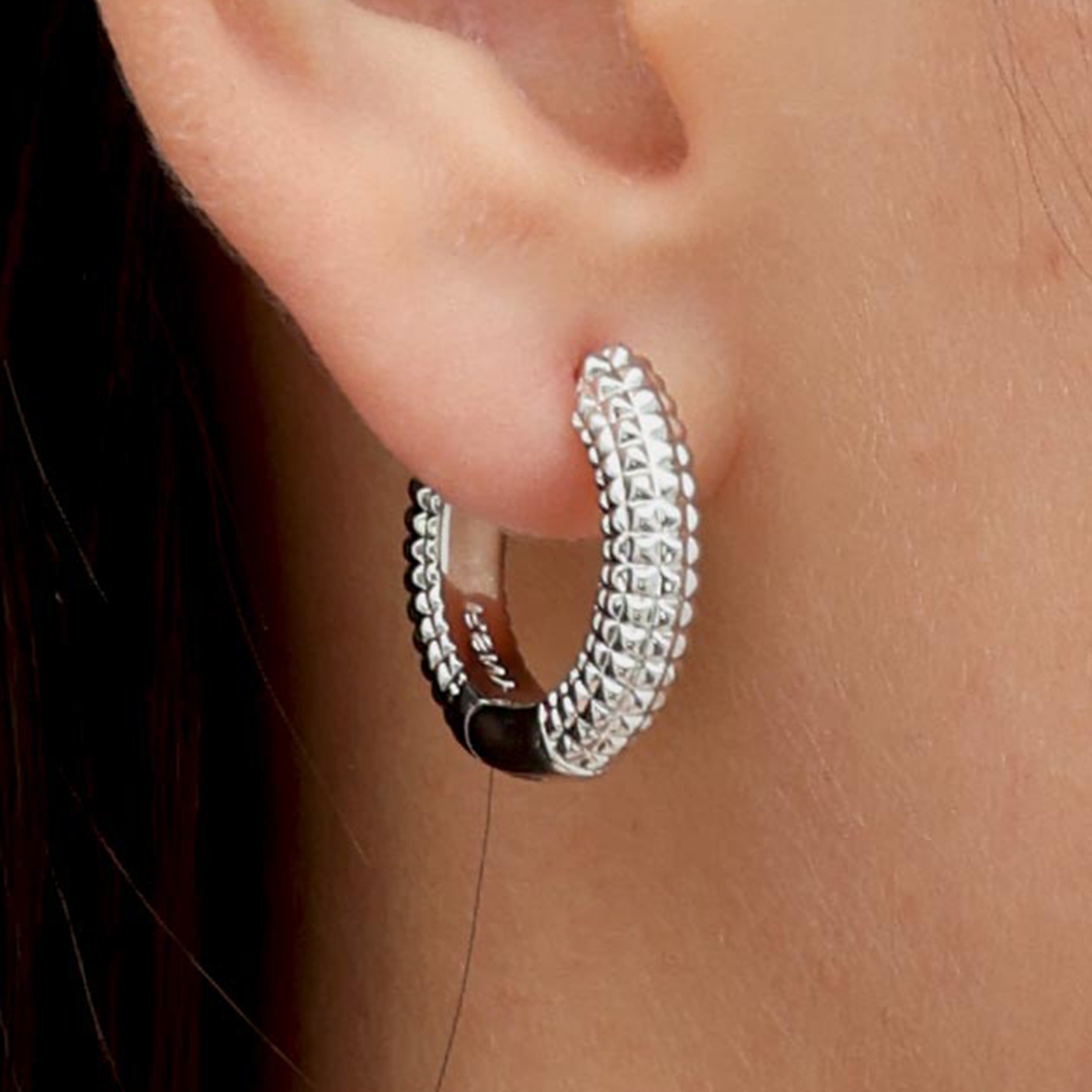 RSNY Diamond Textured Earrings