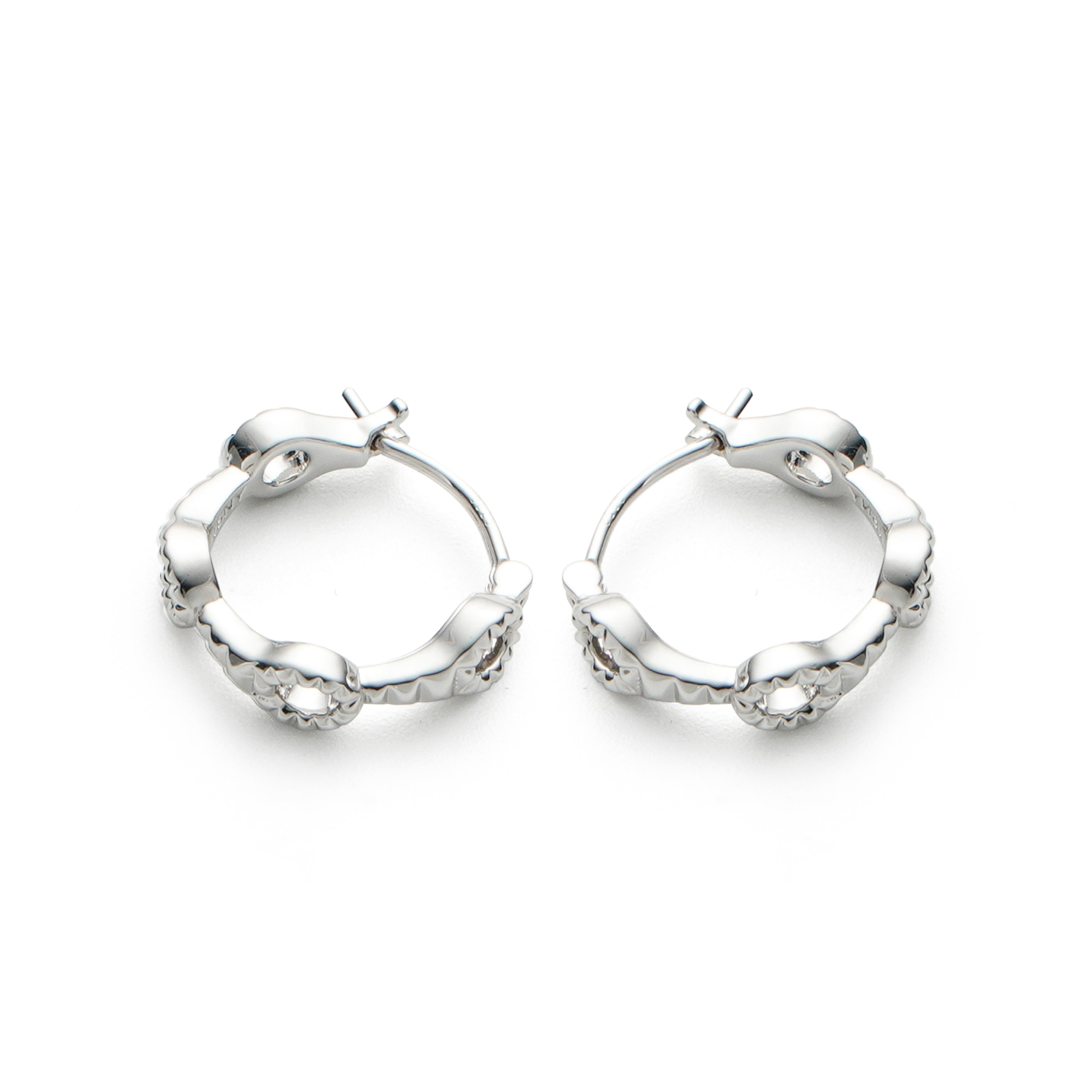 RSNY diamond pattern earrings