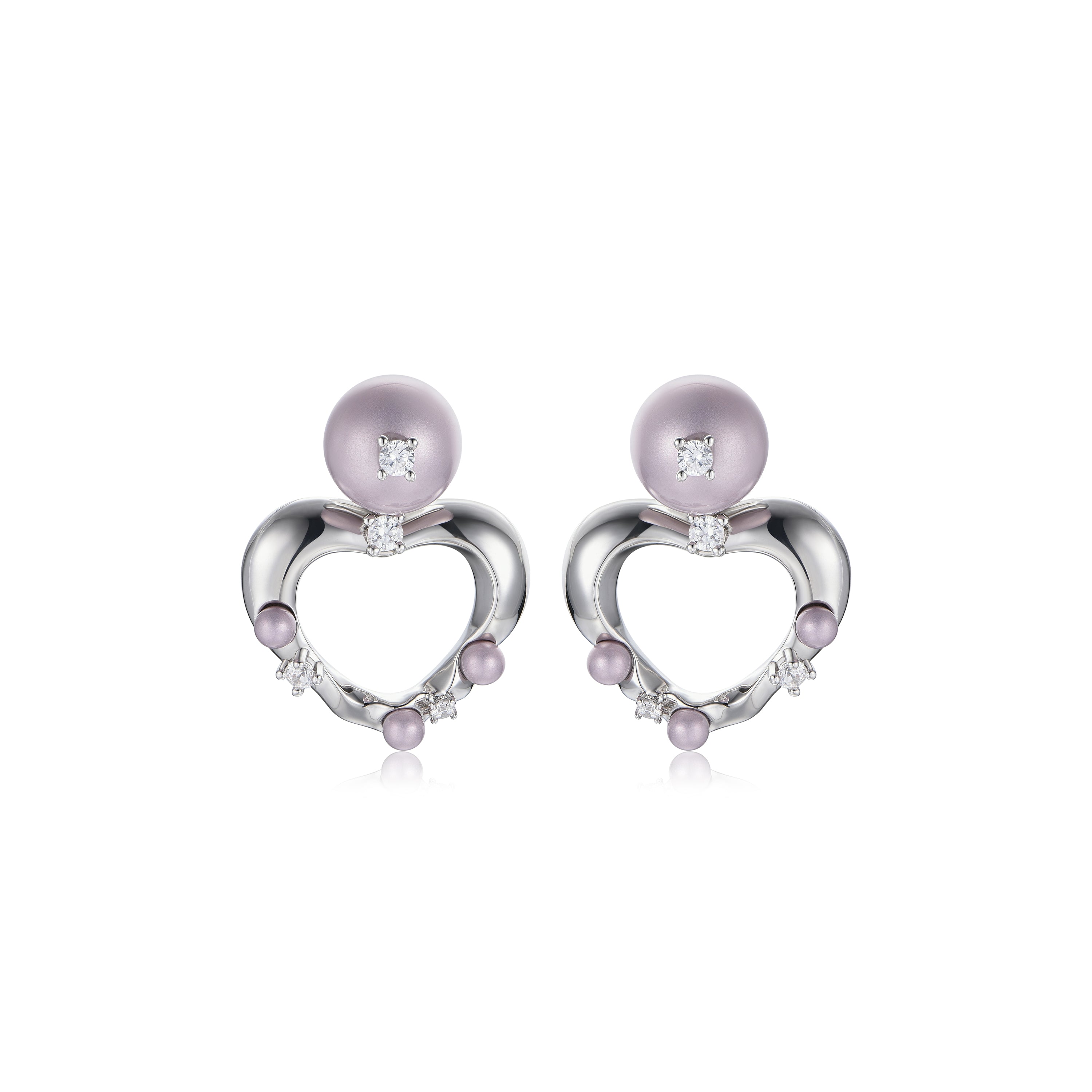 RSNY heart stud earrings