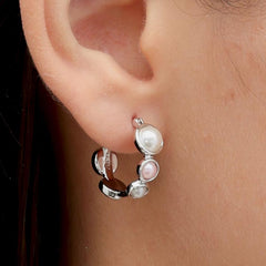 RSNY irregular pearl earrings