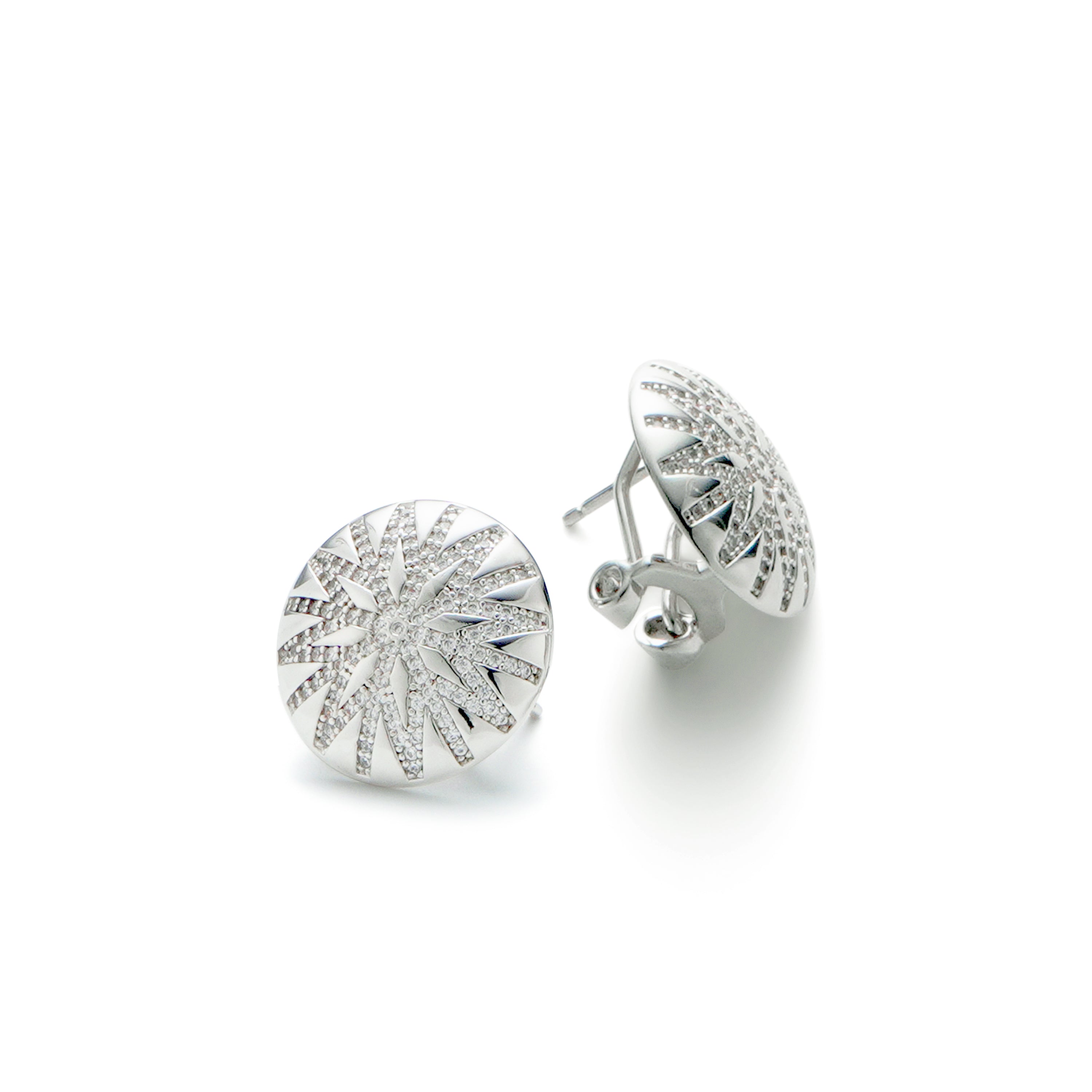 RSNY round diamond stud earrings