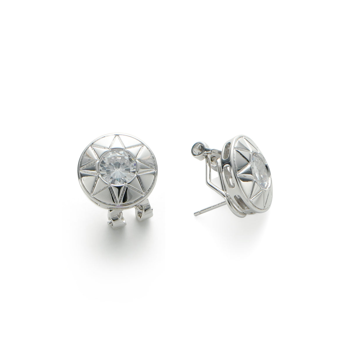 RSNY round diamond stud earrings