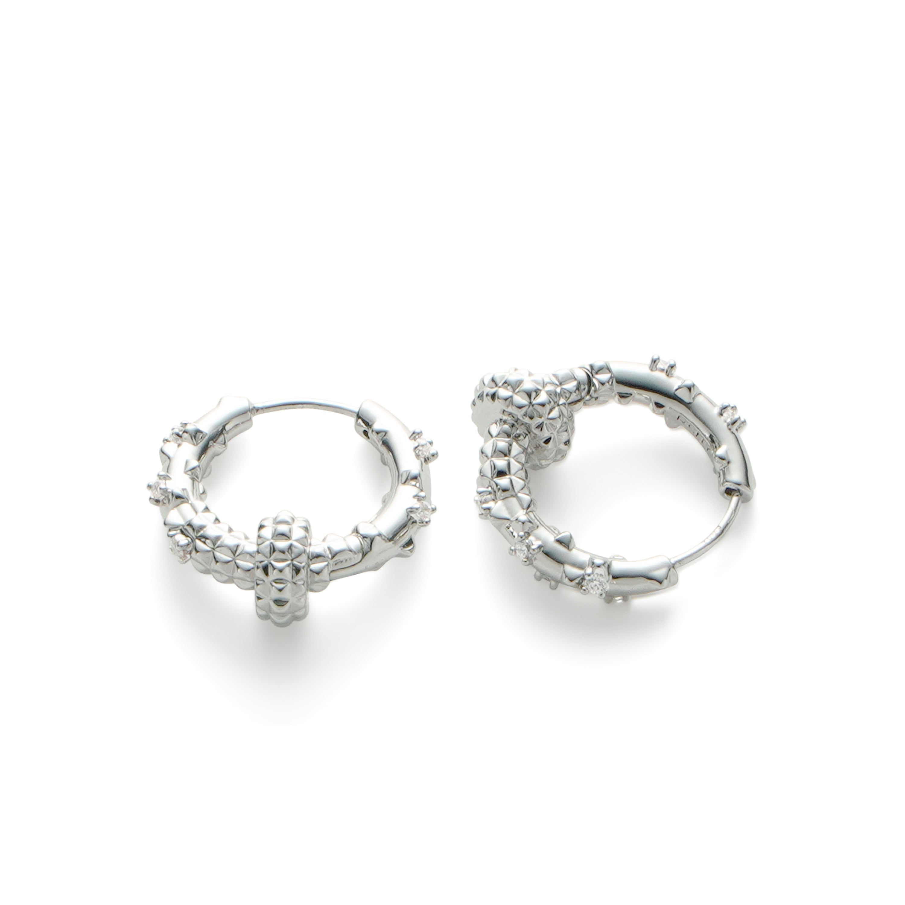 RSNY Diamond Textured Earrings