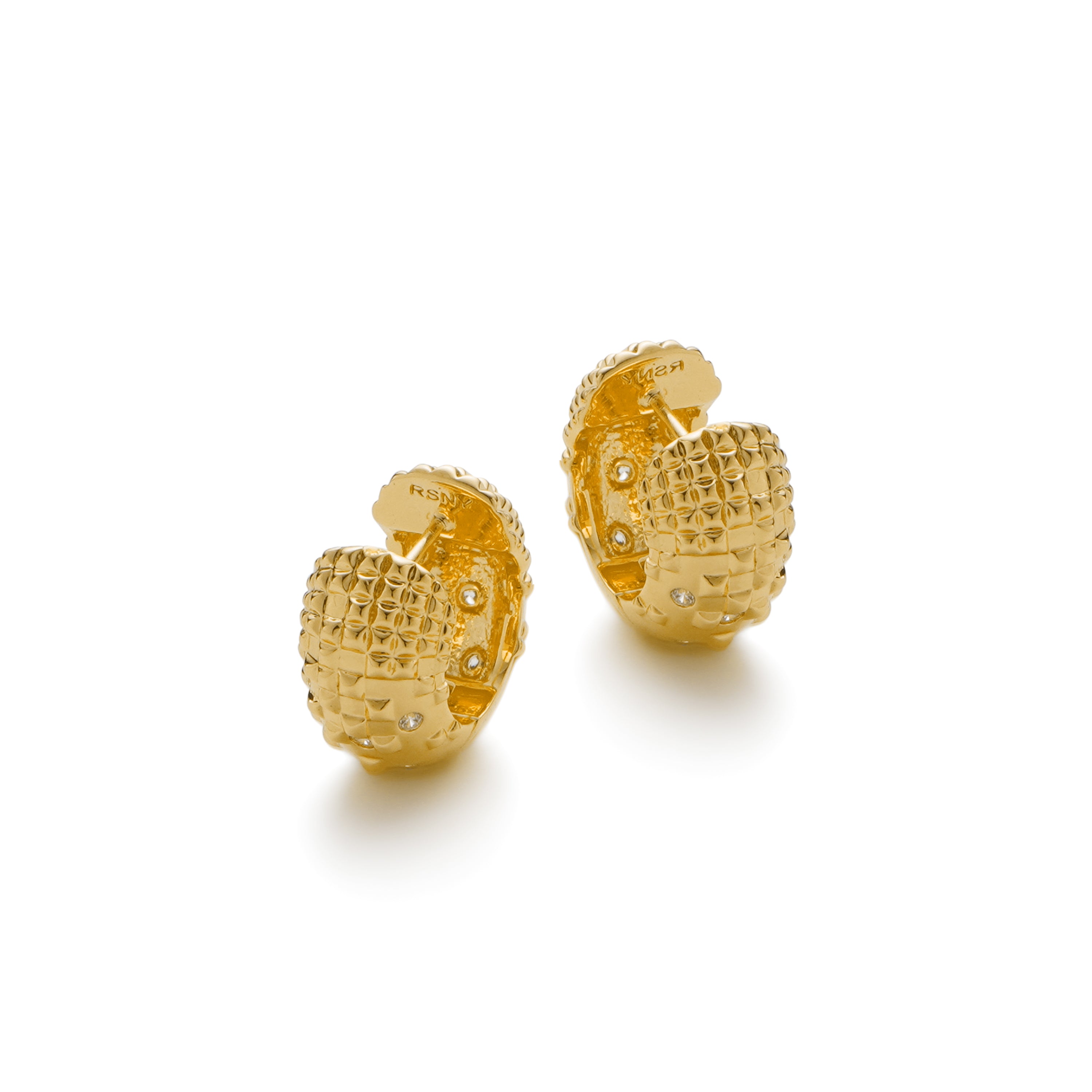 RSNY Diamond Textured Earrings