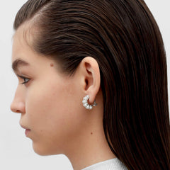 RSNY double pearl earrings