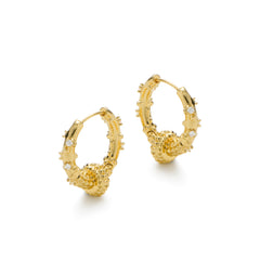 RSNY Diamond Textured Earrings