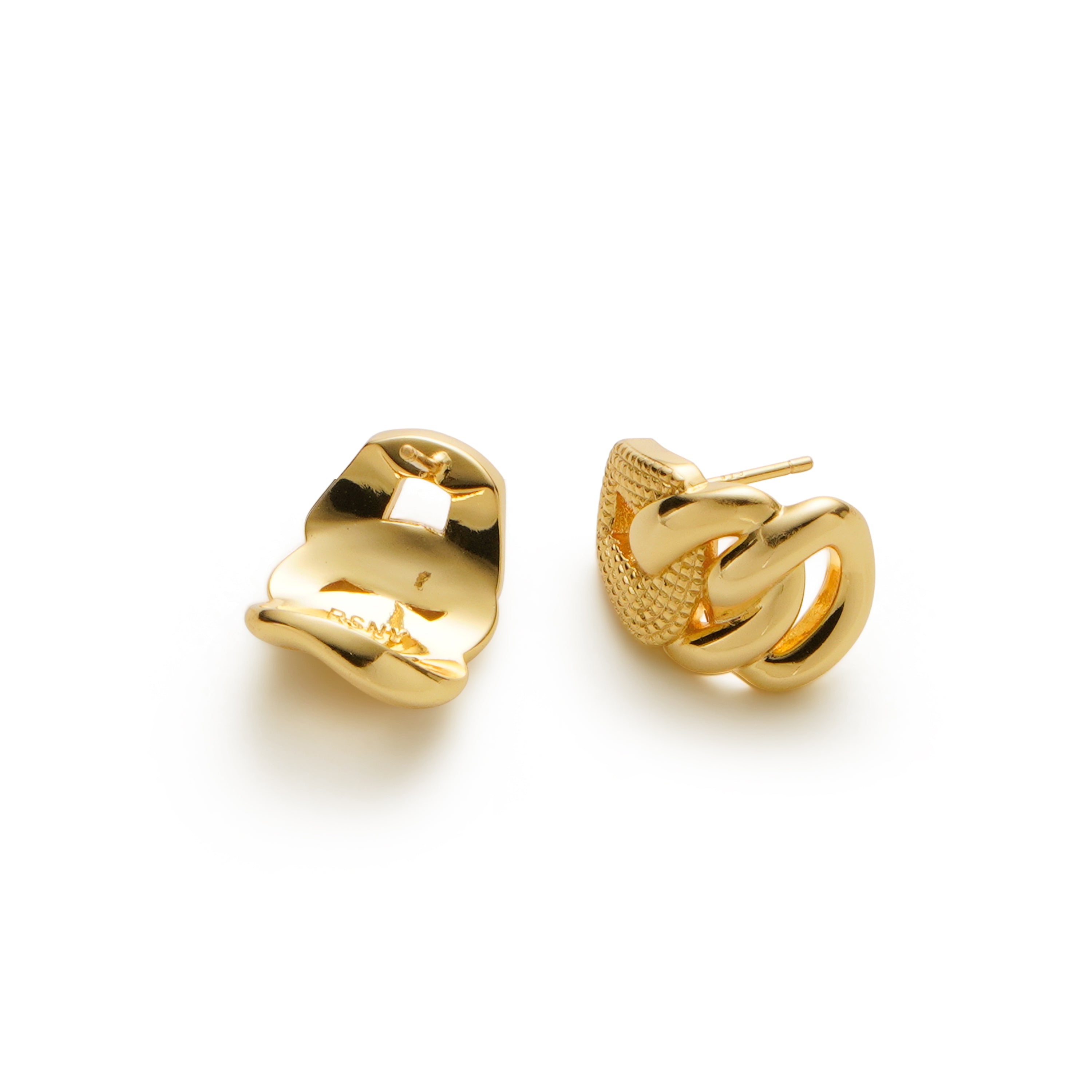 RSNY abstract chain stud earrings