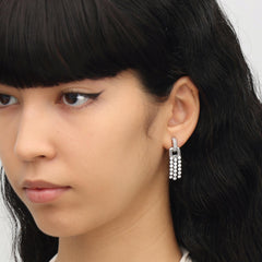 RSNY fringed stud earrings