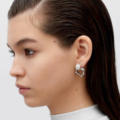 RSNY heart stud earrings