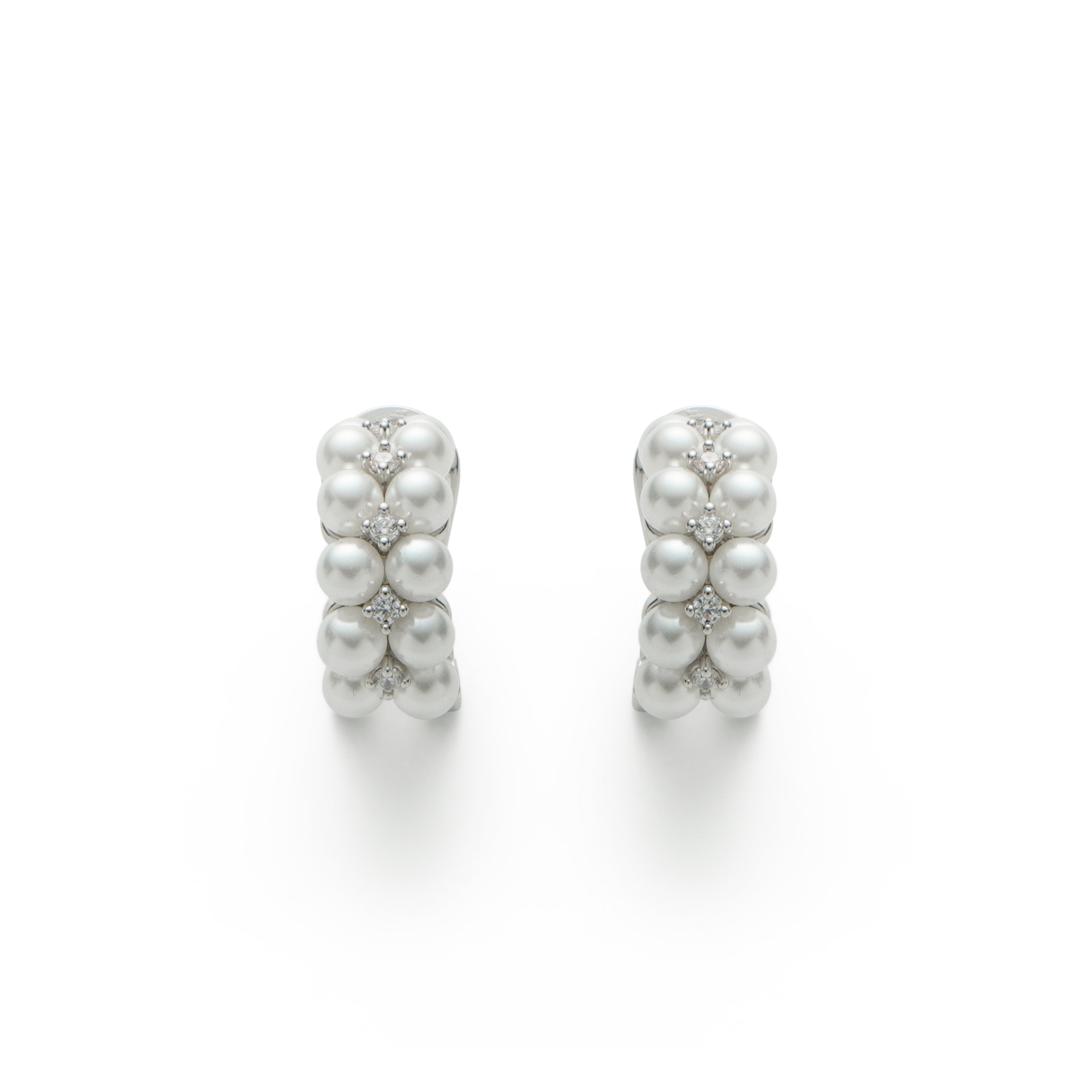 RSNY double pearl earrings