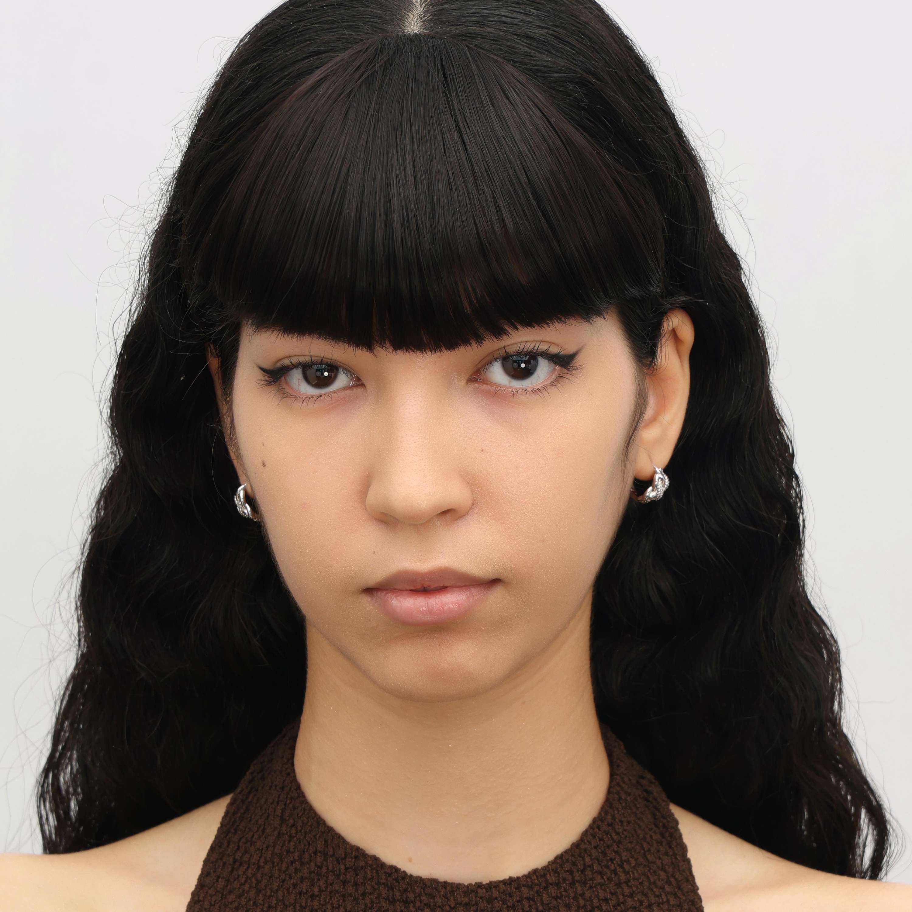 RSNY line shape earrings