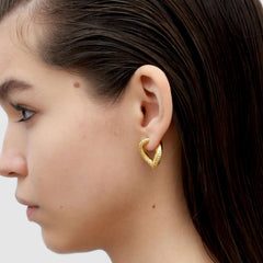 RSNY diamond pattern chain earrings