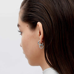 RSNY geometric abstract winding stud earrings