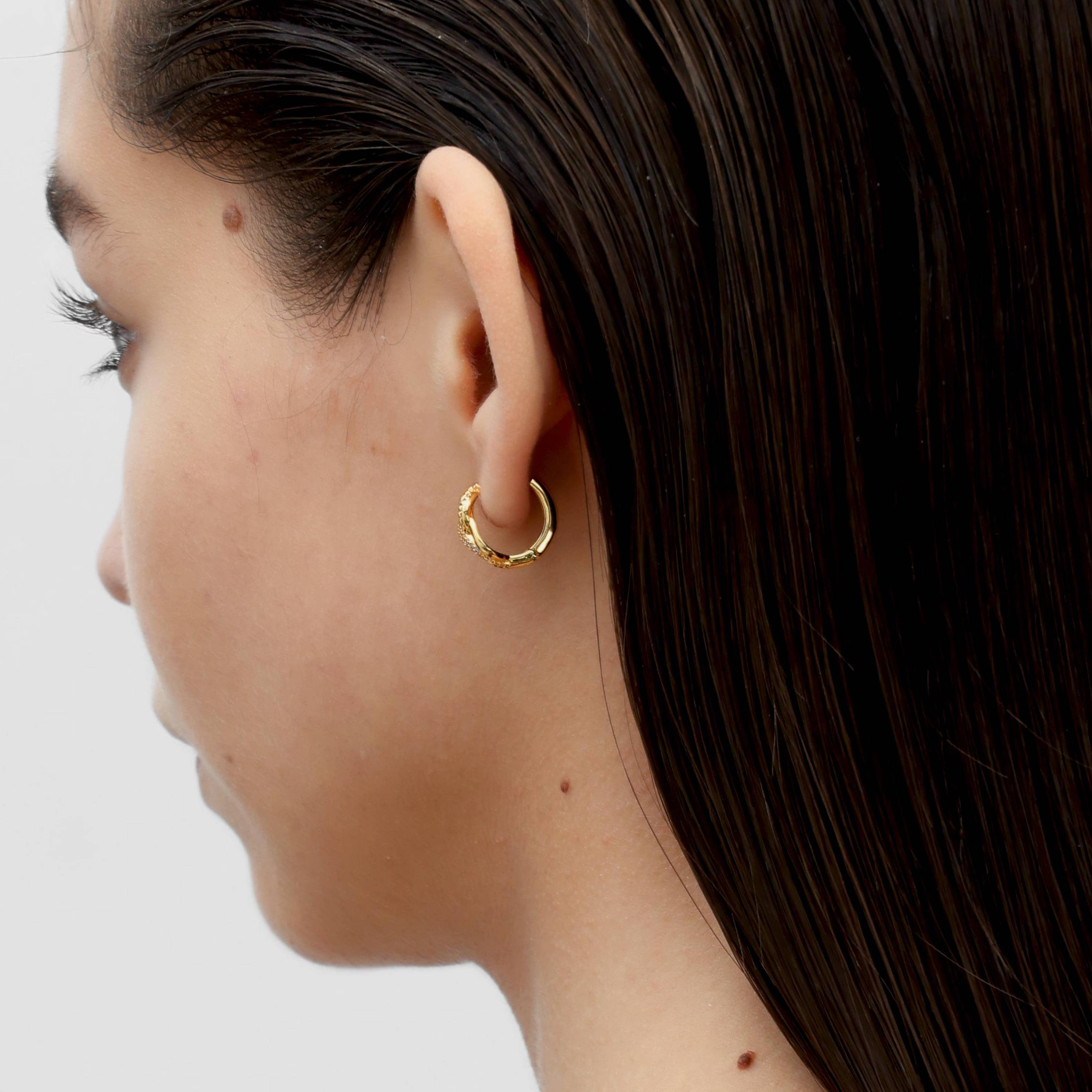 RSNY line shape earrings