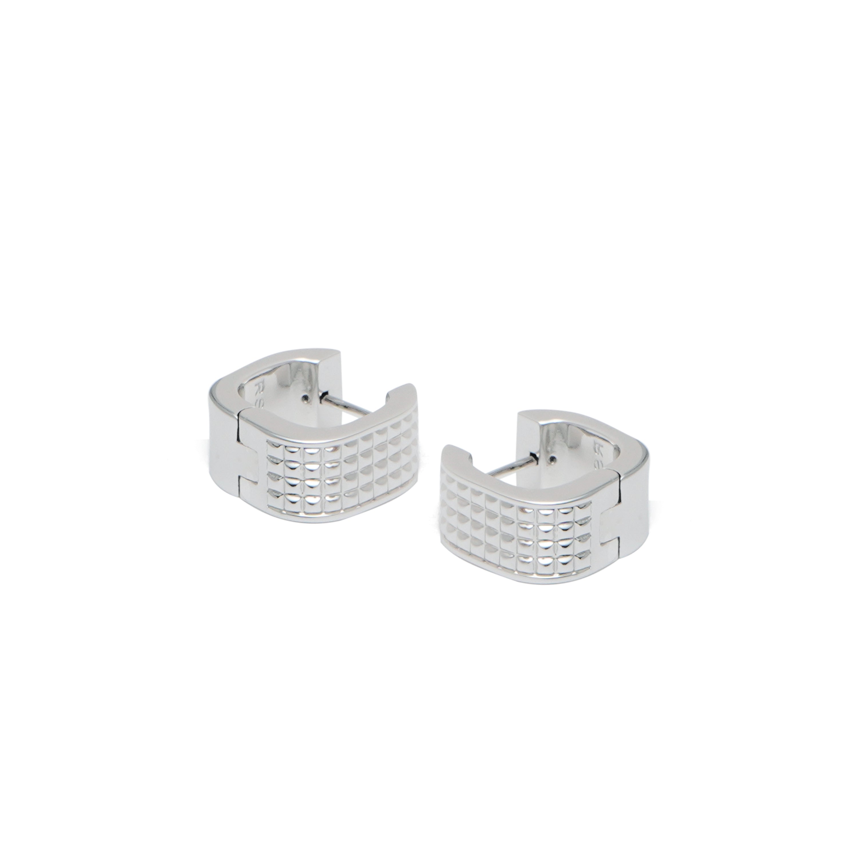 RSNY Square Diamond Textured Earrings