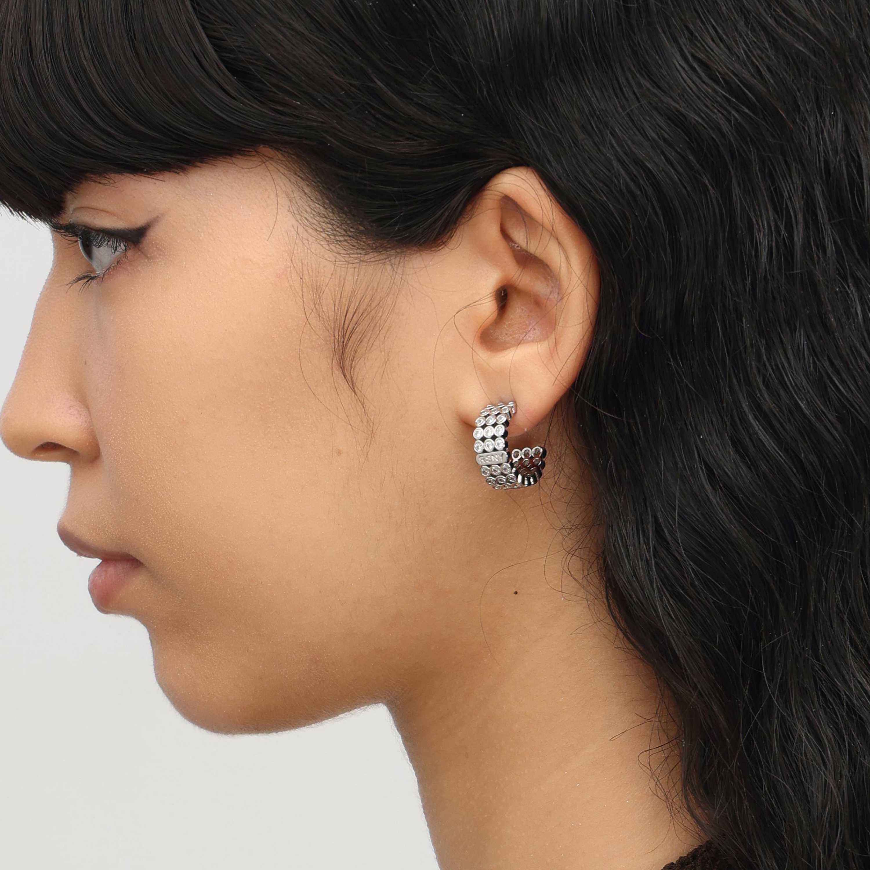 RSNY diamond shaped earrings