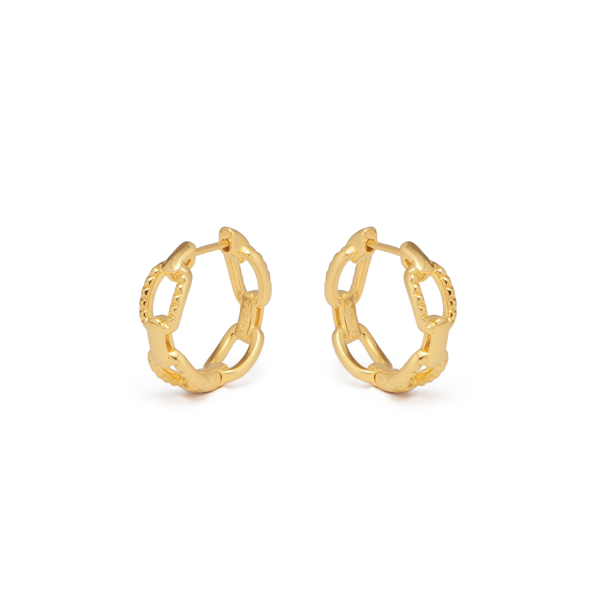 RSNY diamond pattern chain earrings