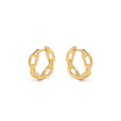 RSNY diamond pattern chain earrings