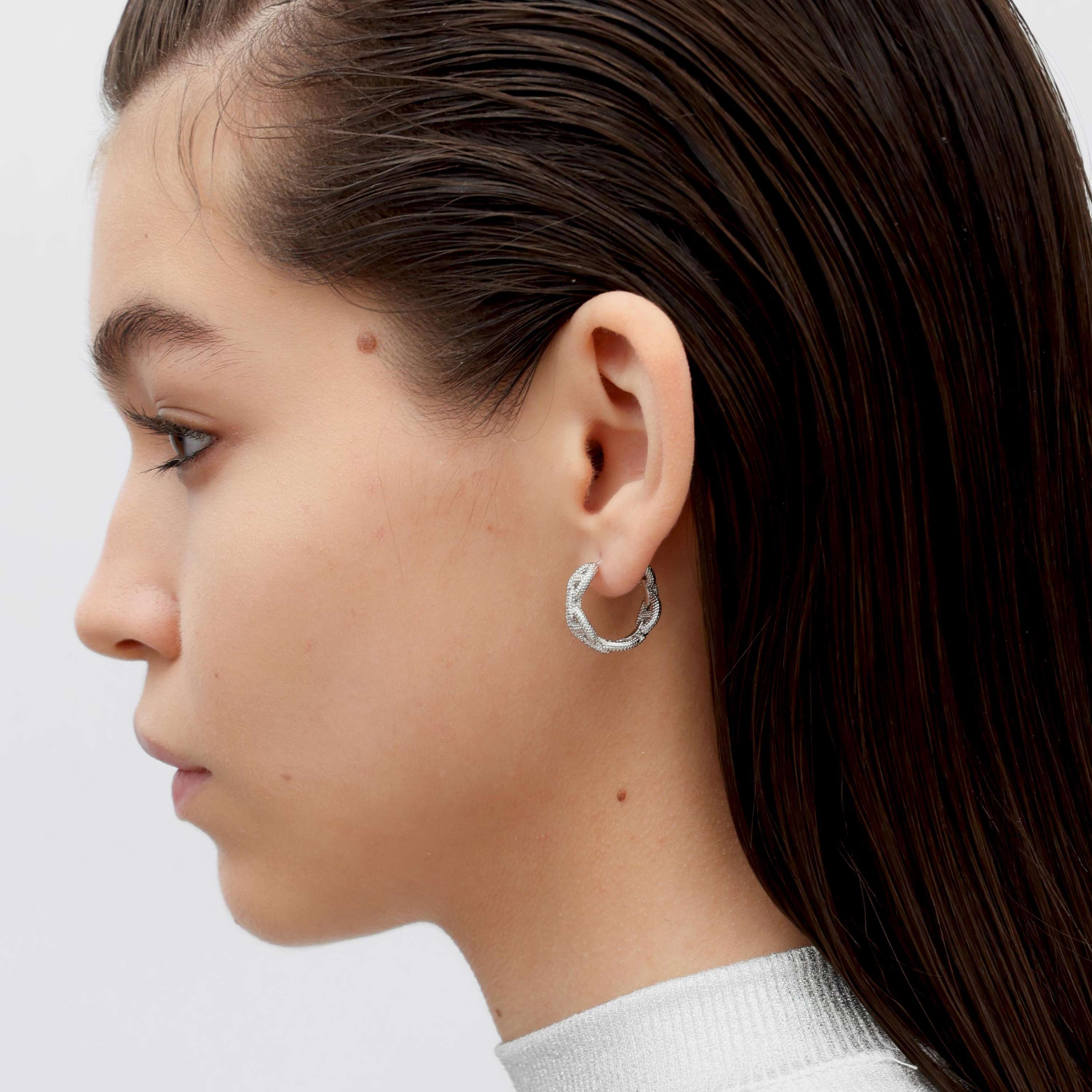 RSNY Geometric Textured Earrings