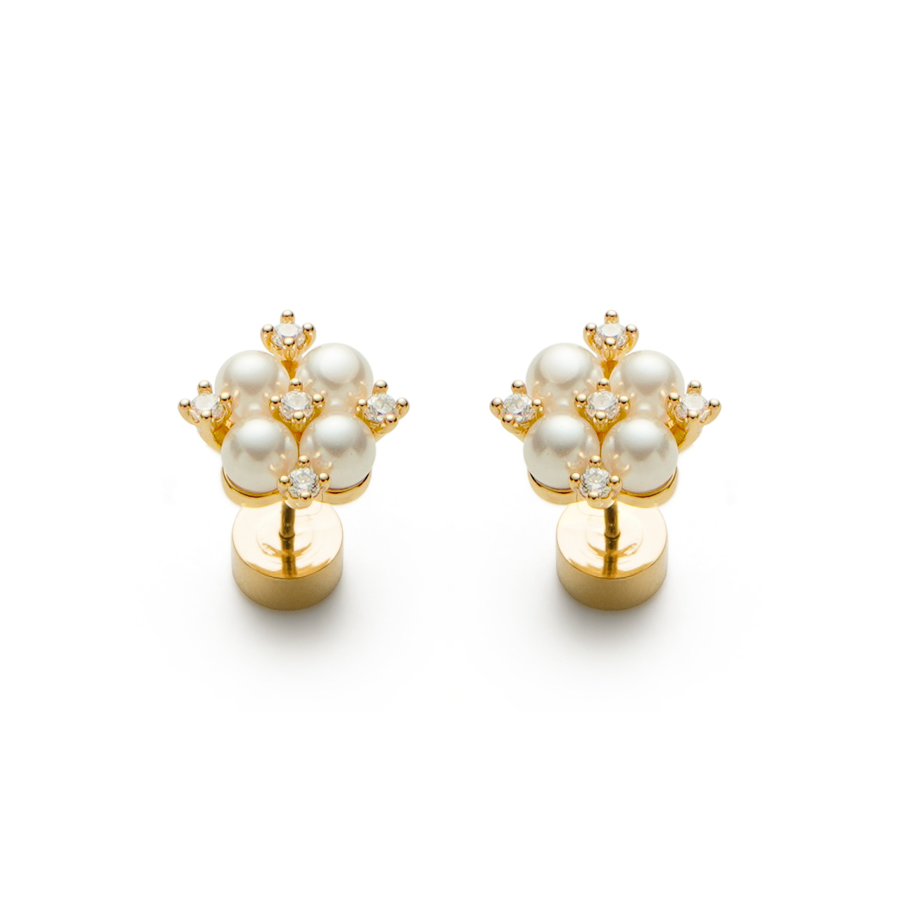 RSNY simple pearl stud earrings