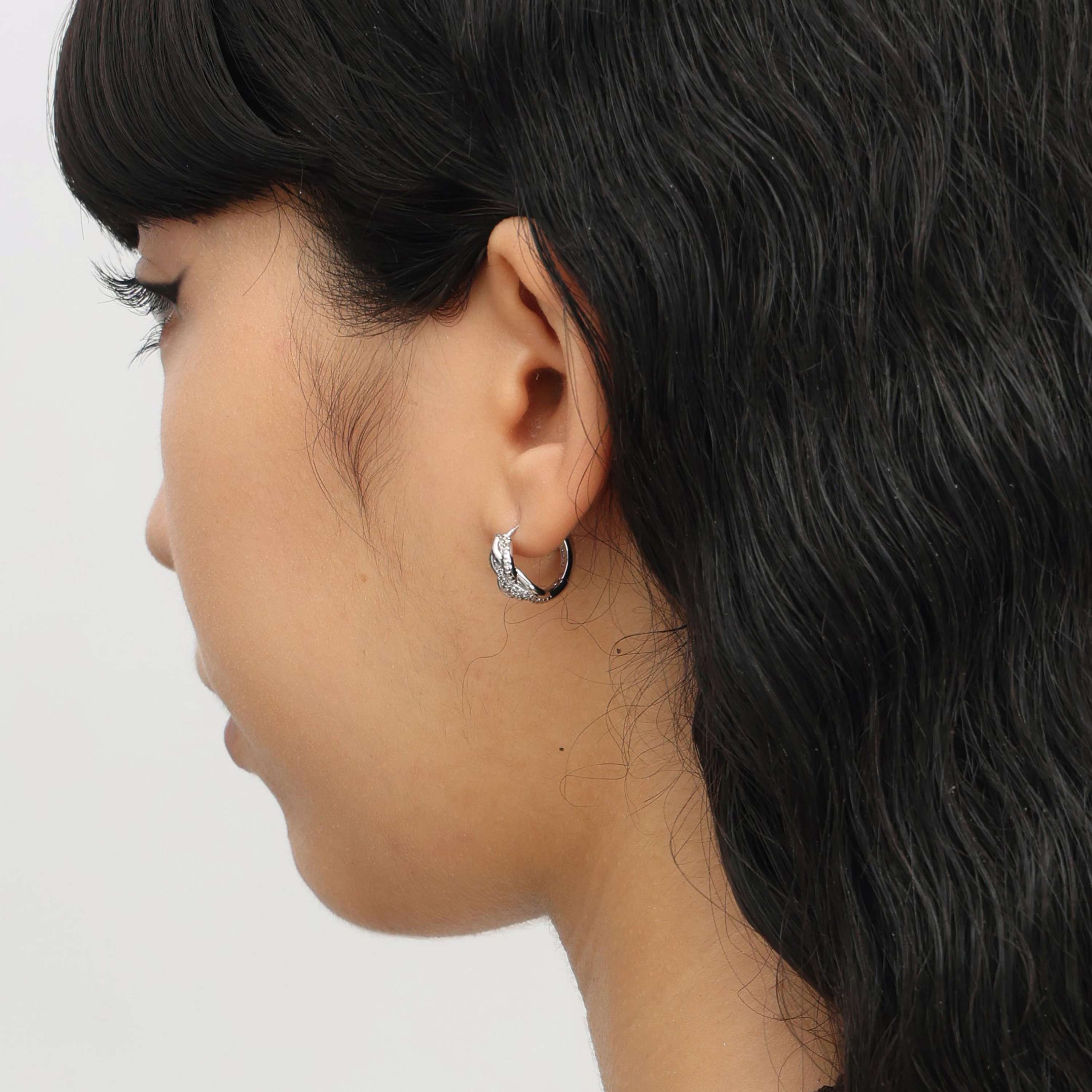 RSNY line shape earrings