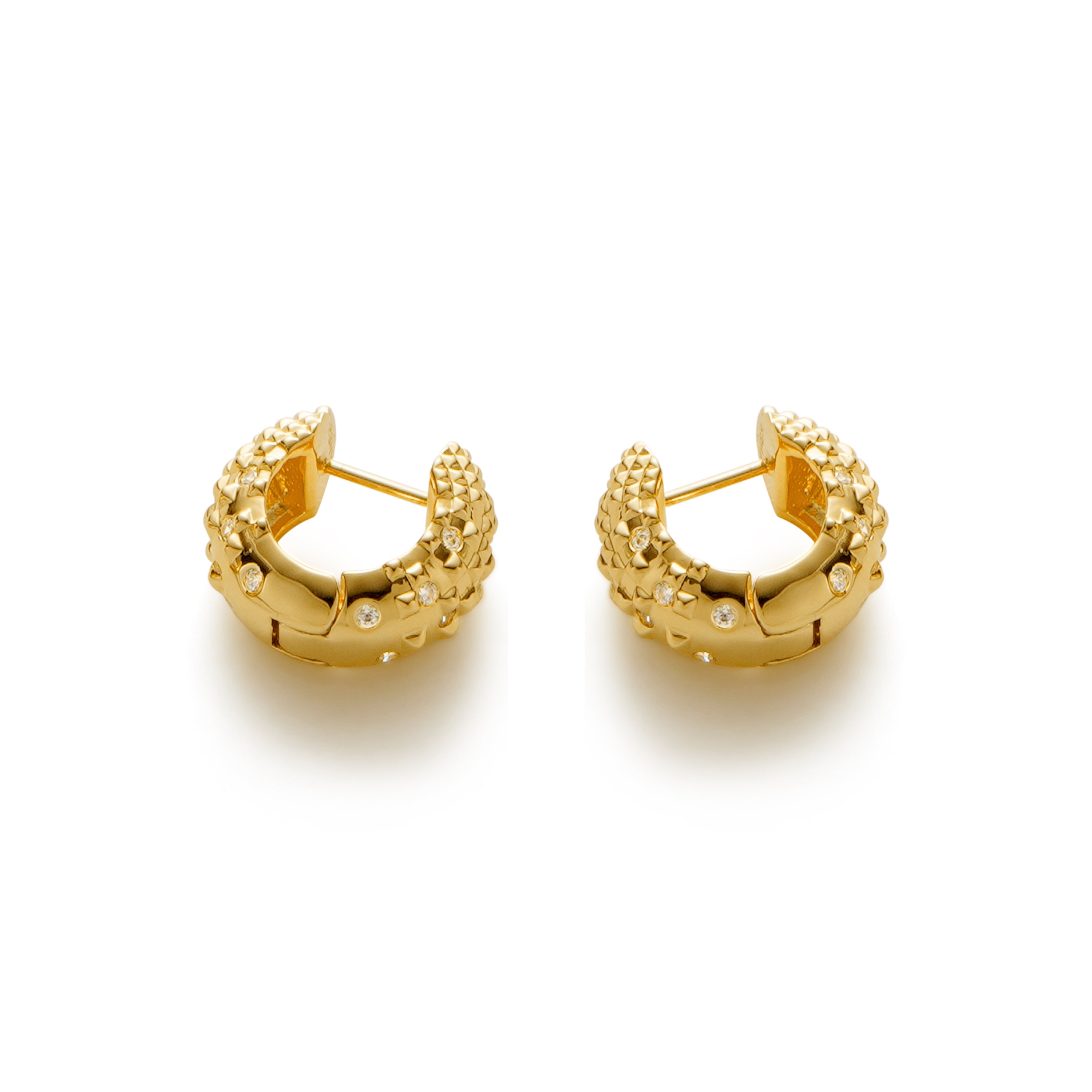 RSNY Diamond Textured Earrings