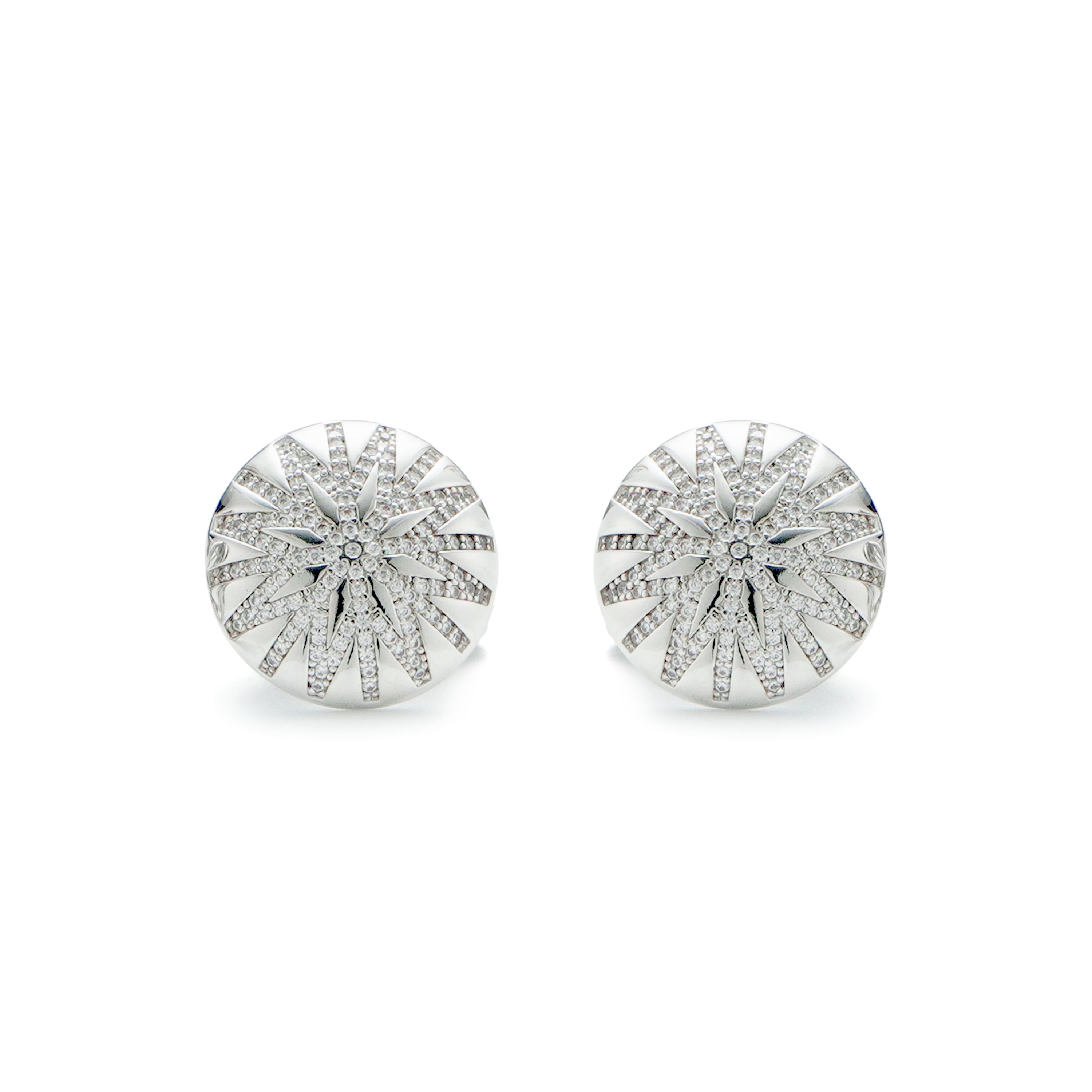 RSNY round diamond stud earrings