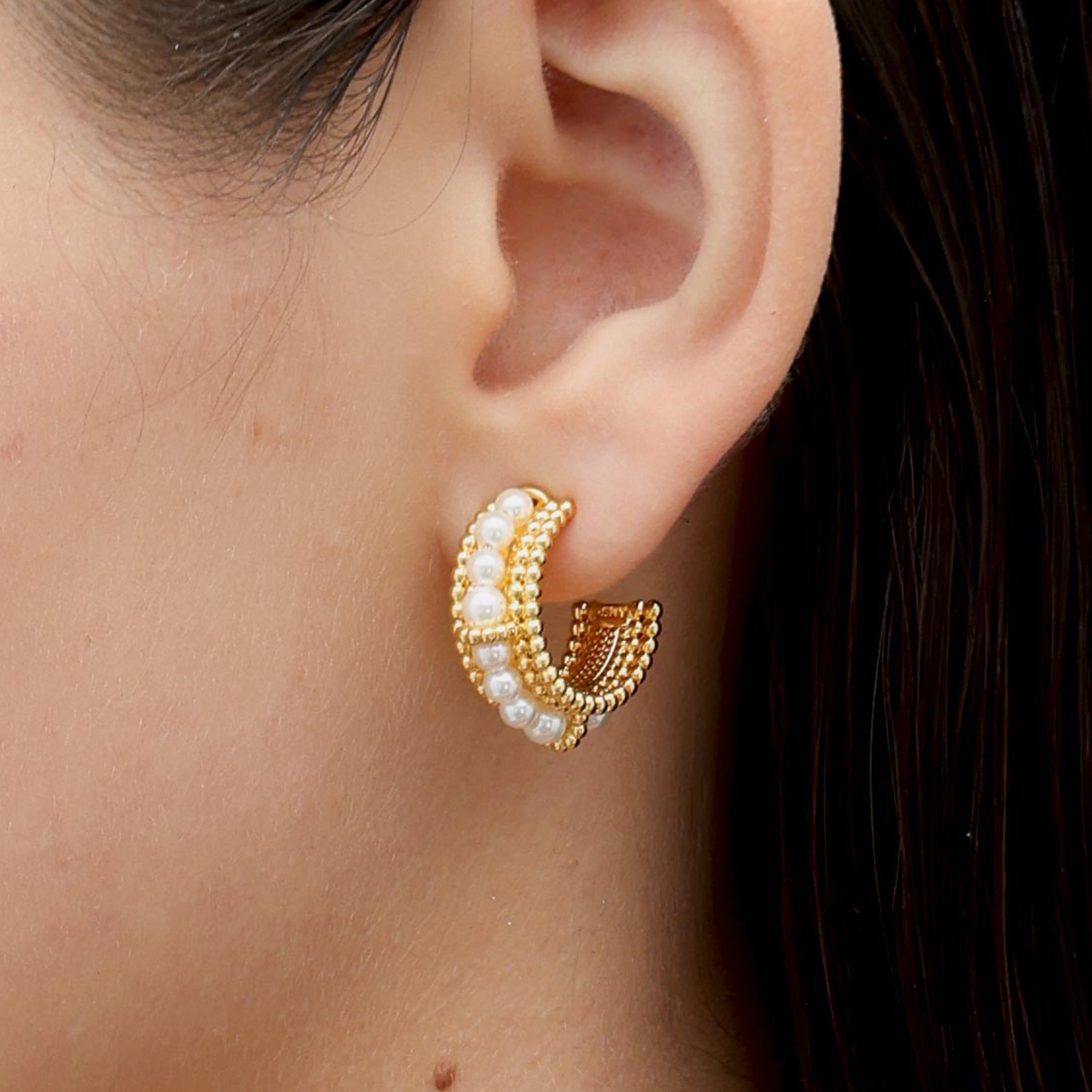 RSNY pearl earrings