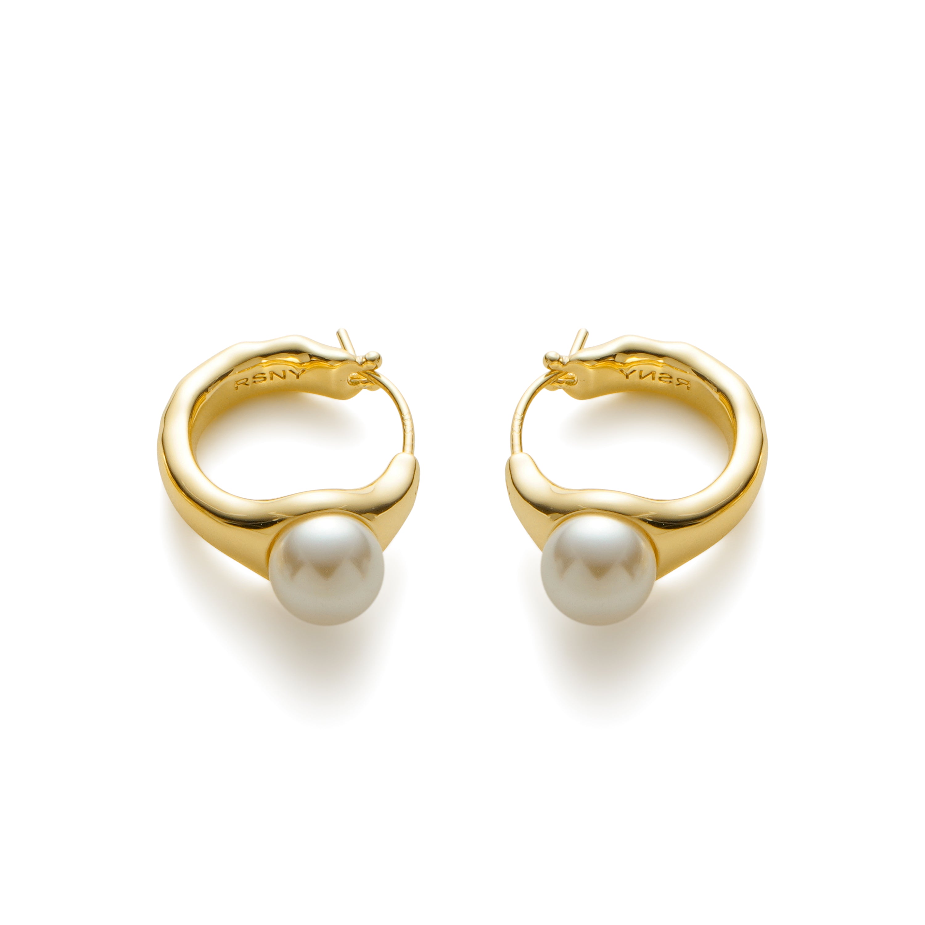 RSNY irregular pearl earrings