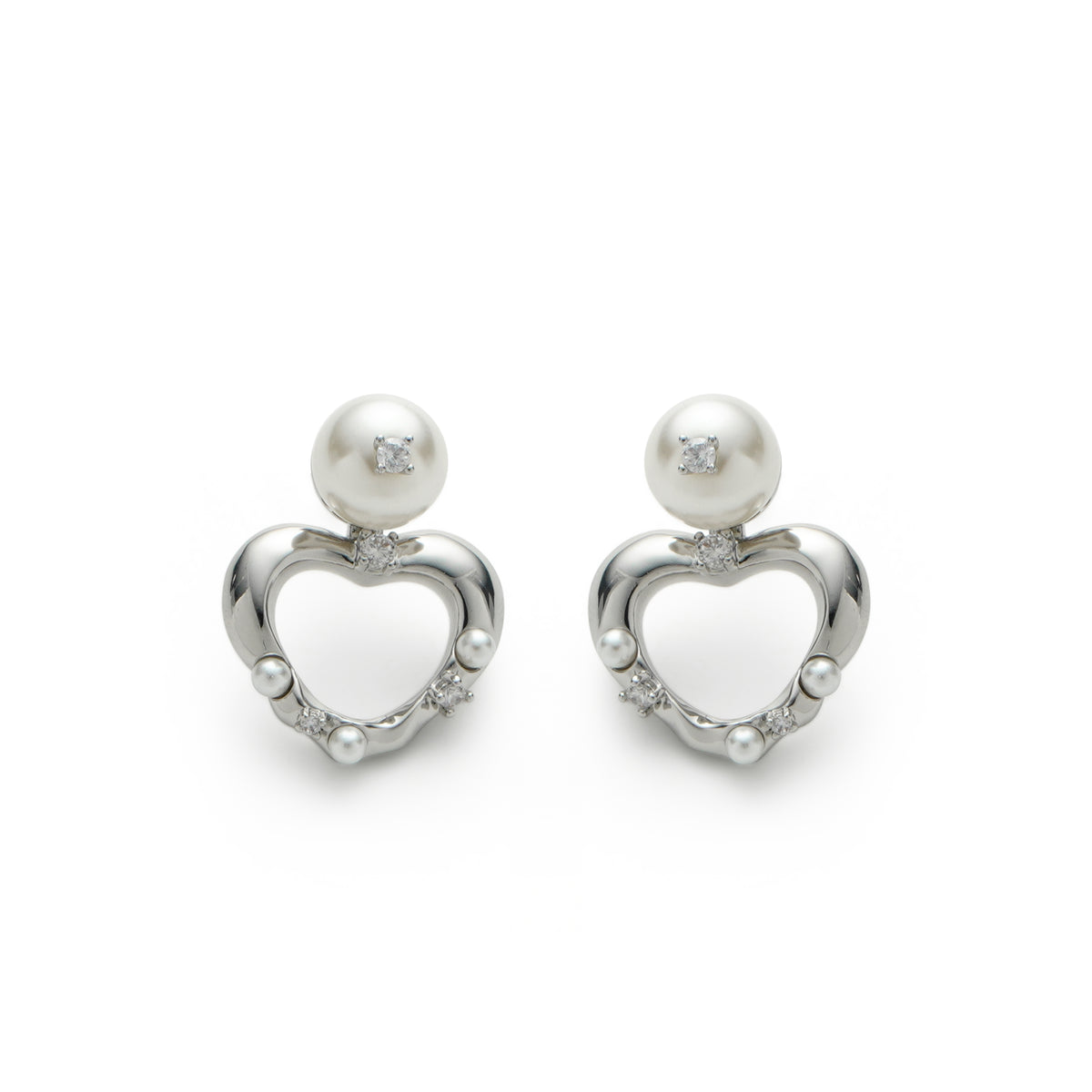 RSNY heart stud earrings