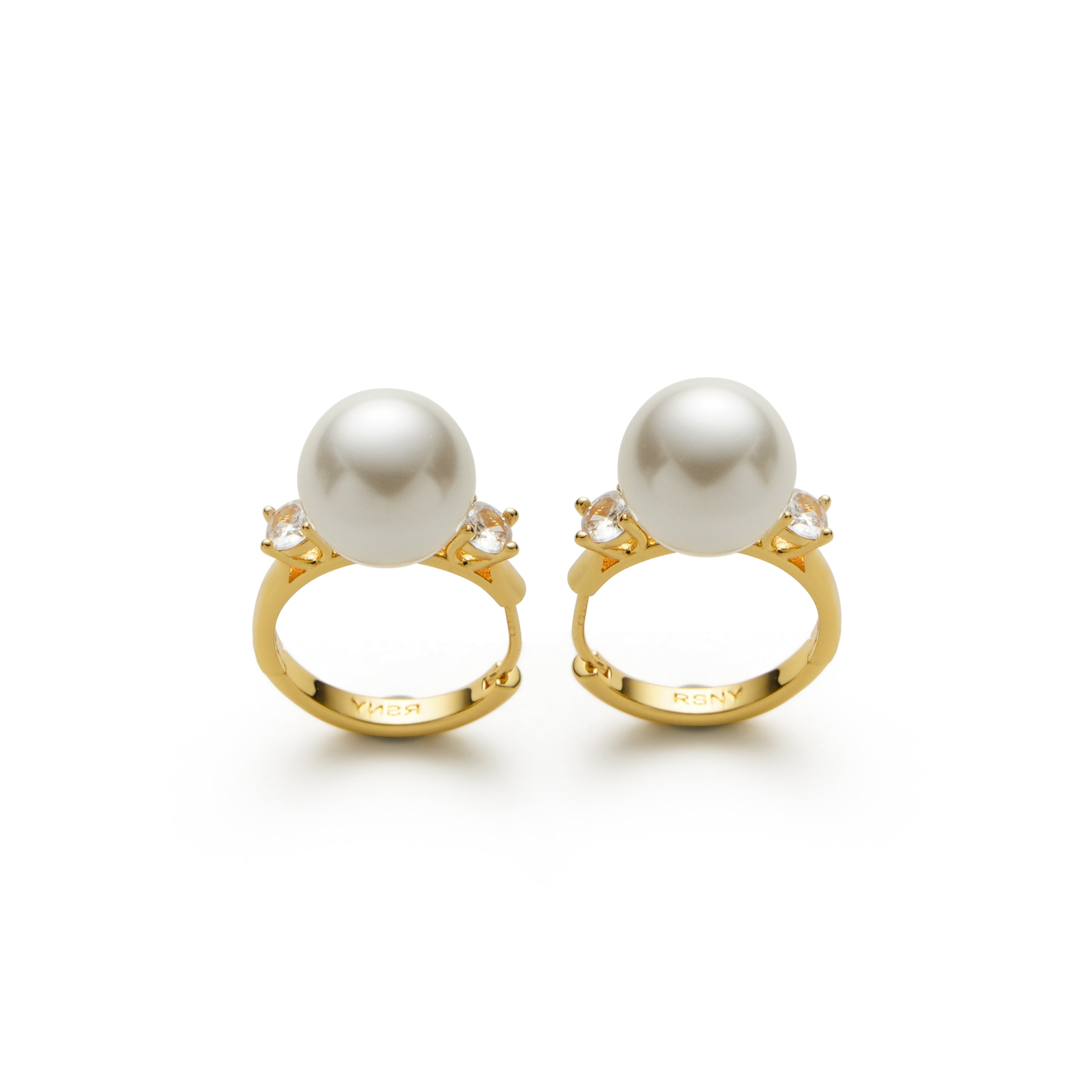 RSNY pearl ring earrings