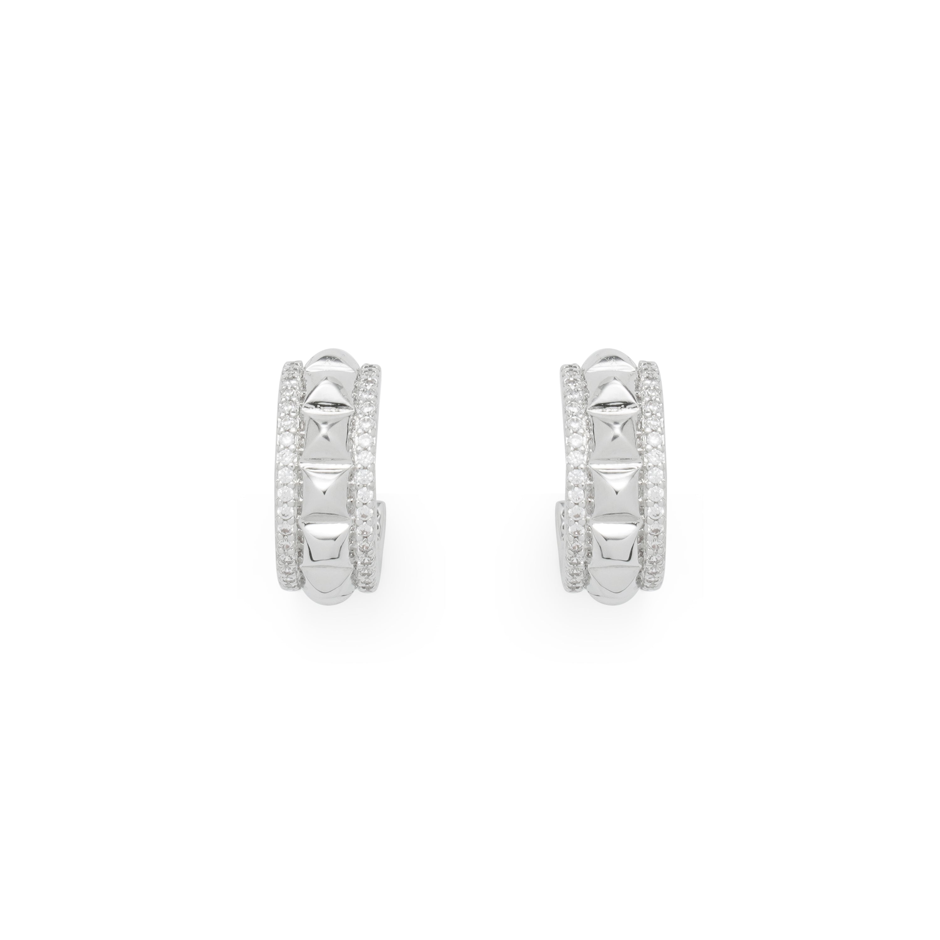 RSNY diamond pattern earrings