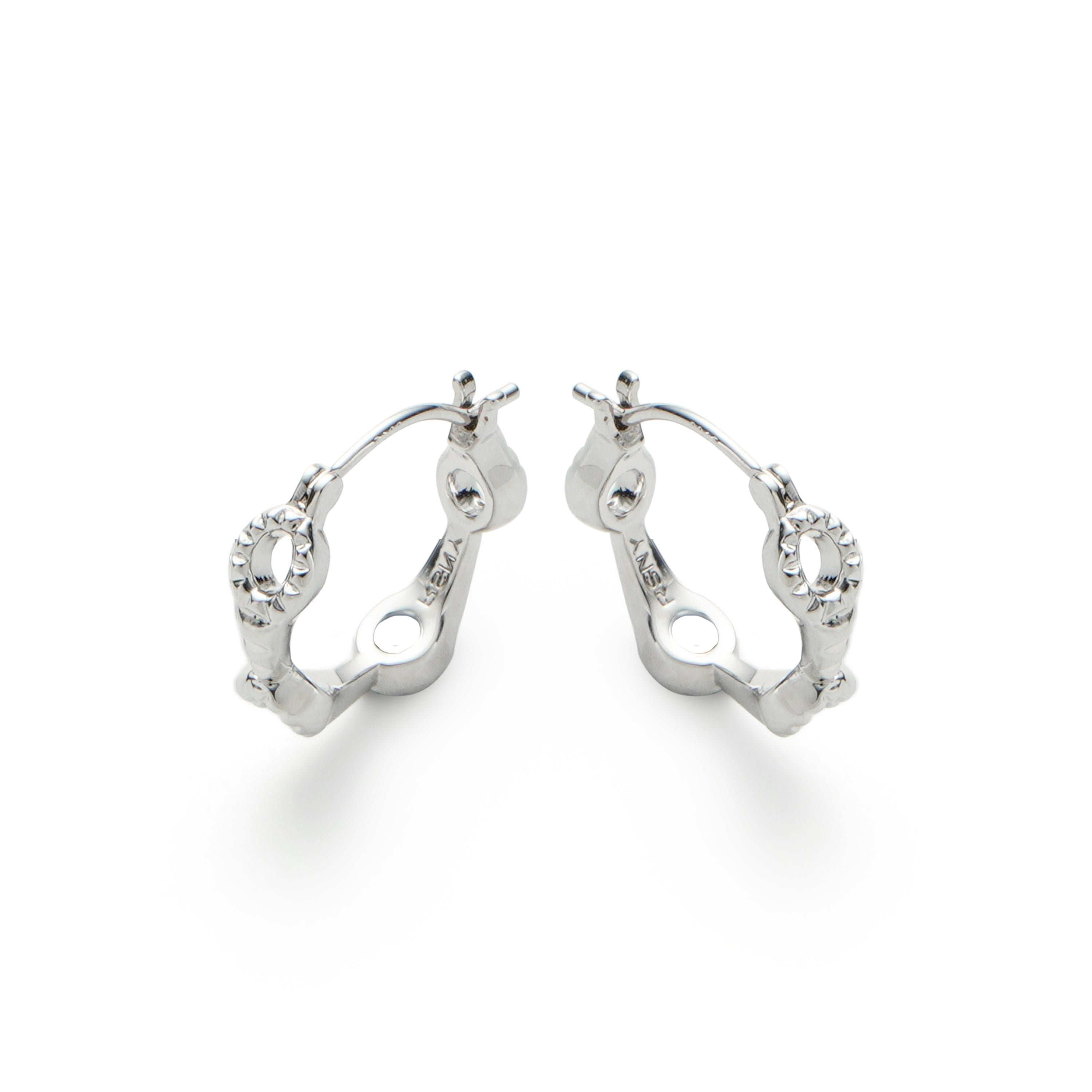 RSNY diamond pattern earrings