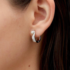 RSNY simple pearl earrings