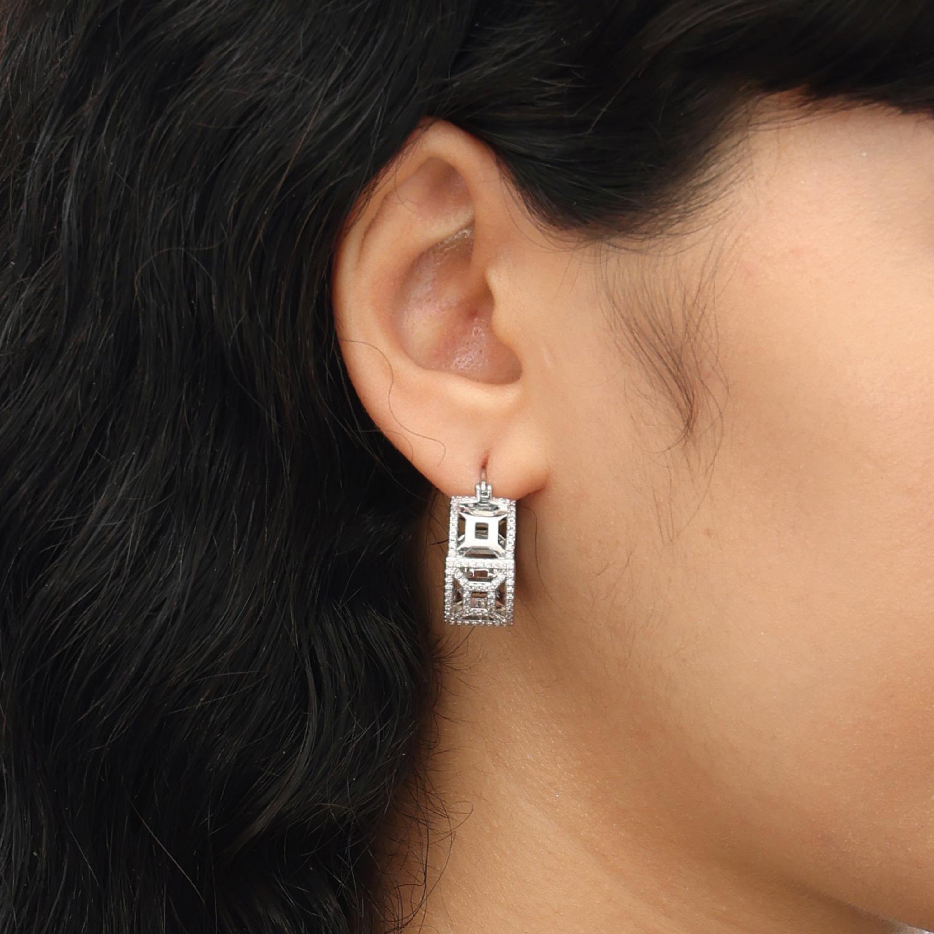 RSNY Diamond Line Earrings