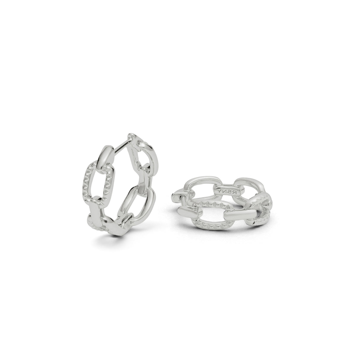 RSNY diamond pattern chain earrings