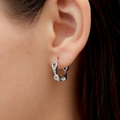 RSNY diamond pattern earrings