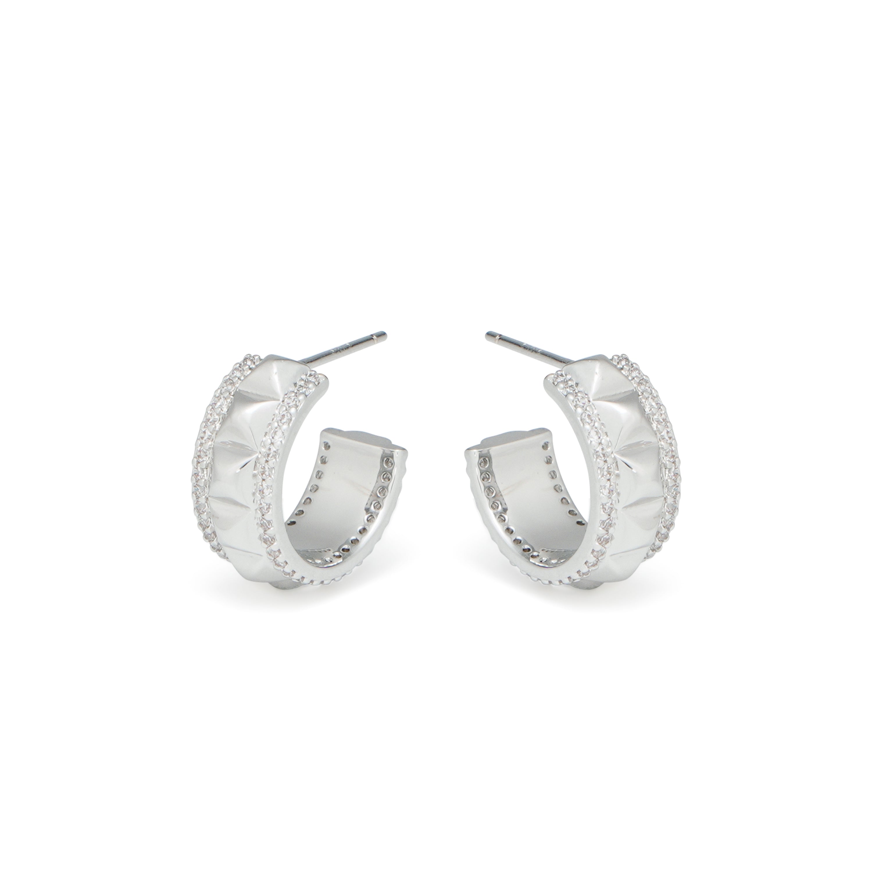 RSNY diamond pattern earrings