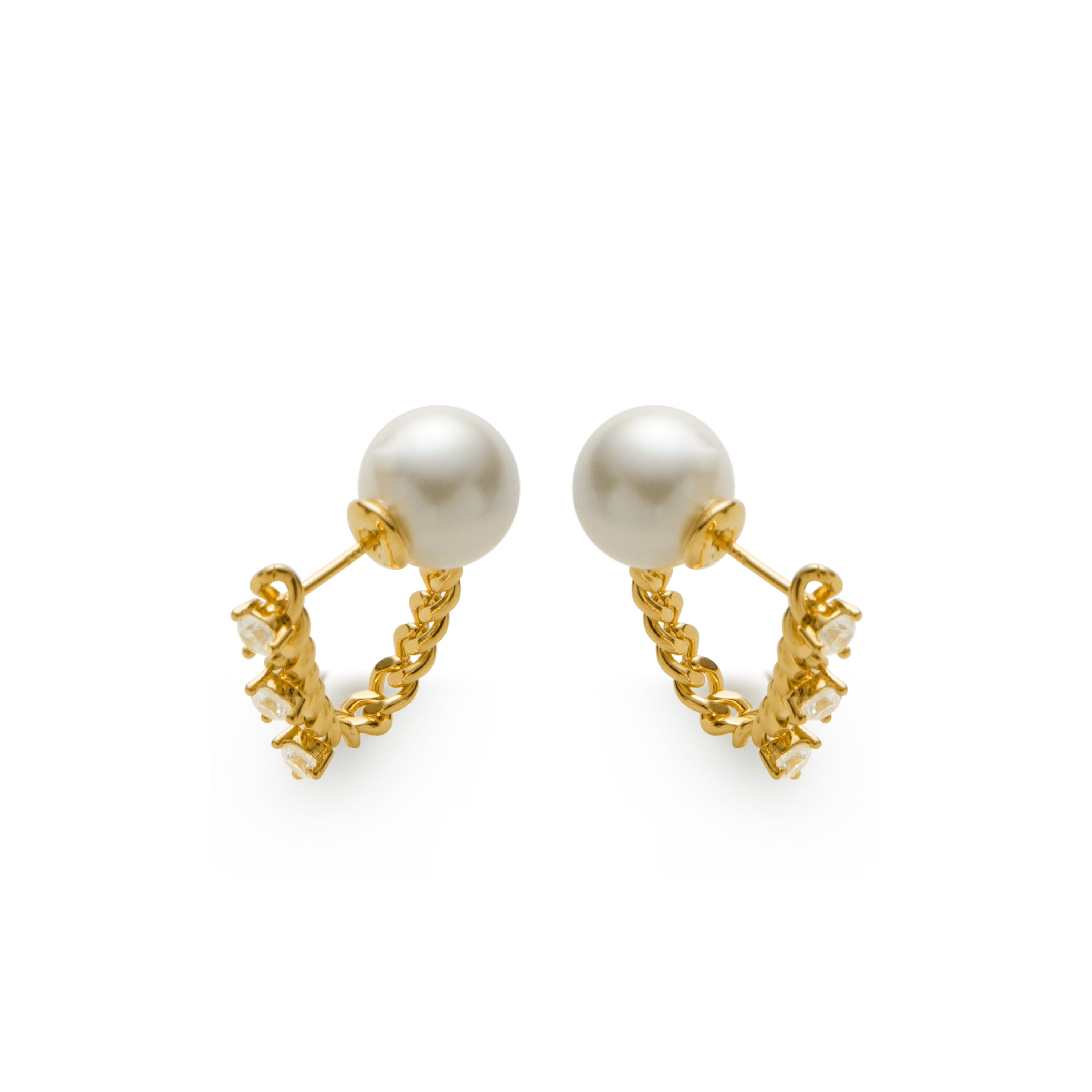 RSNY pearl soft chain earrings