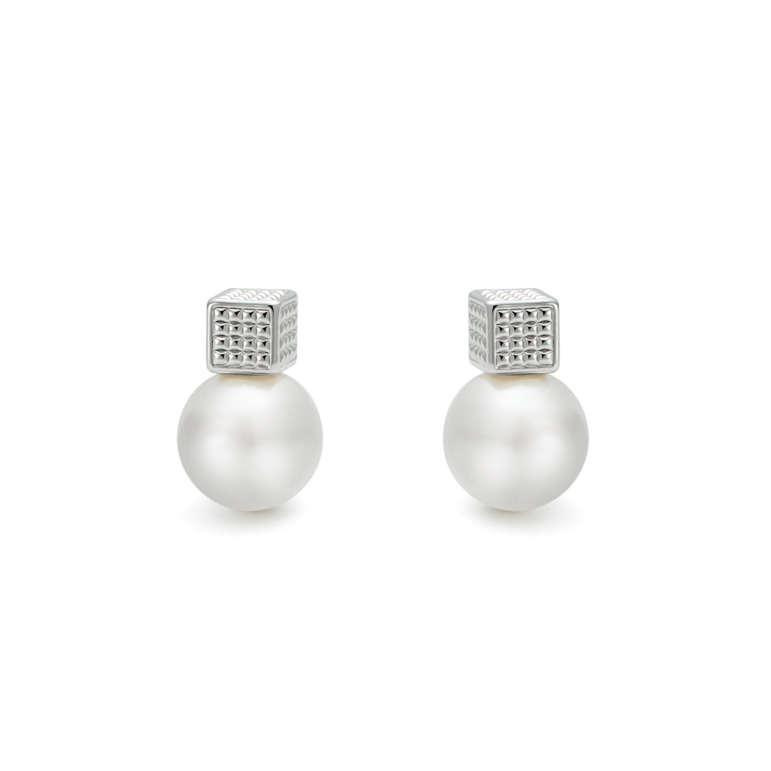 RSNY Diamond Pearl Stud Earrings