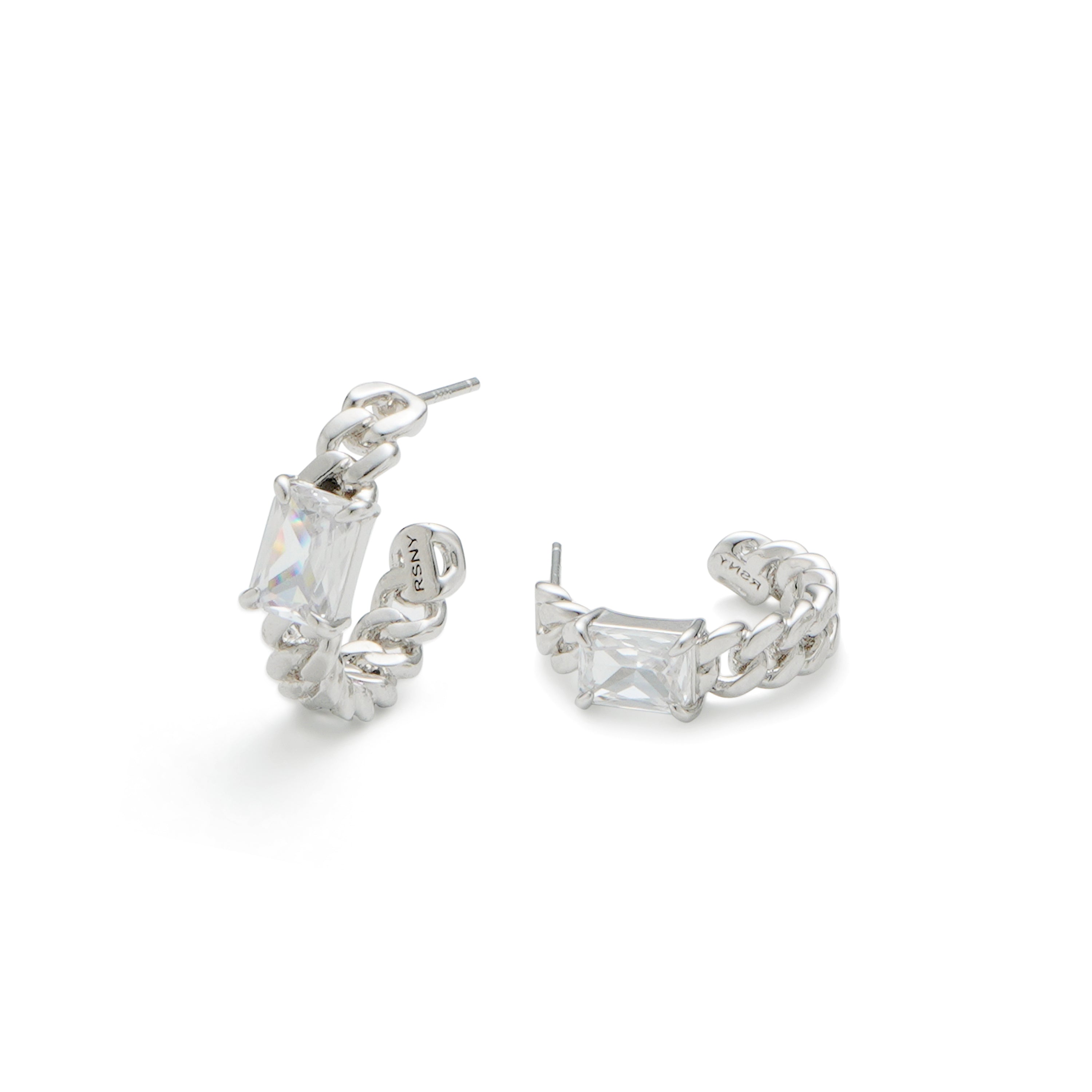 RSNY princess square chain earrings