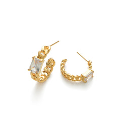 RSNY Princess Square Chain Earrings