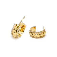 RSNY diamond pattern earrings