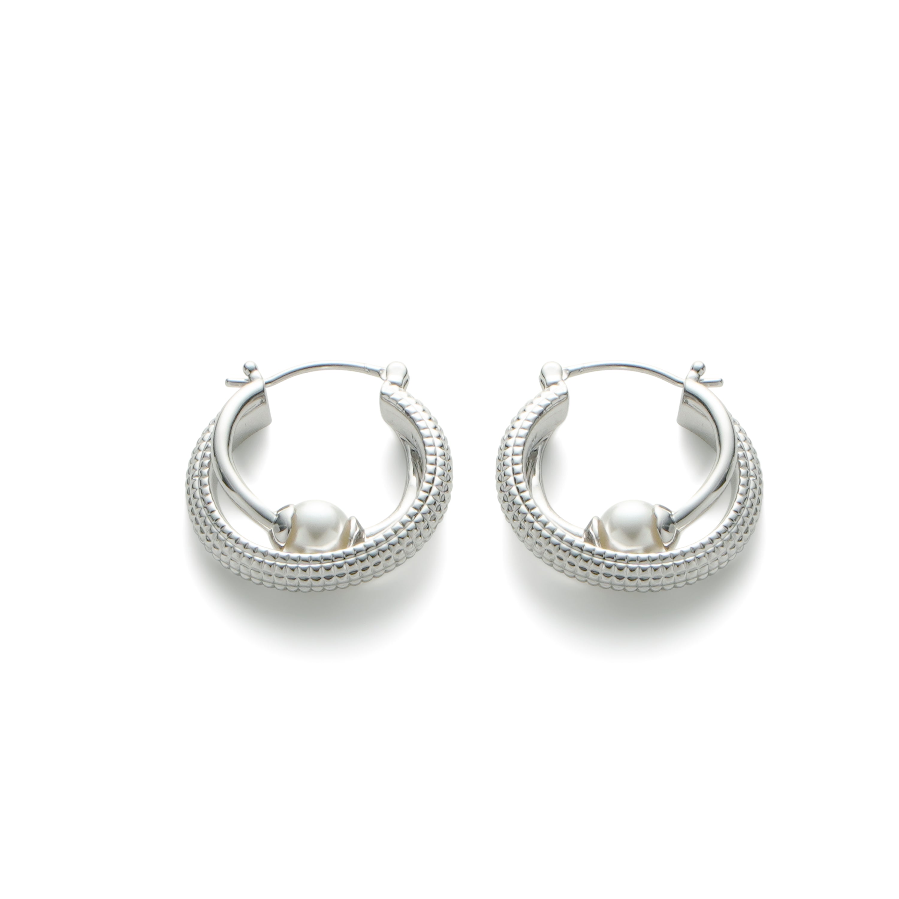 RSNY double pearl earrings