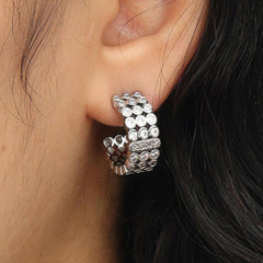 RSNY diamond shaped earrings