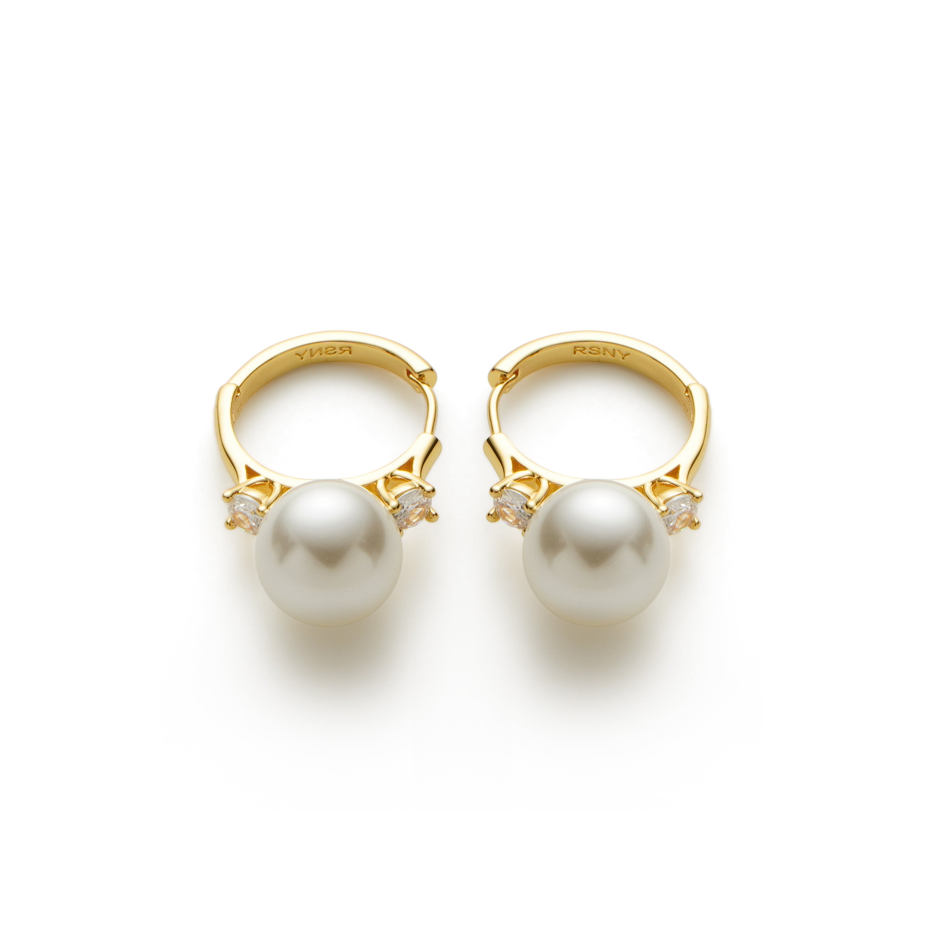 RSNY pearl ring earrings