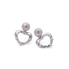 RSNY heart stud earrings