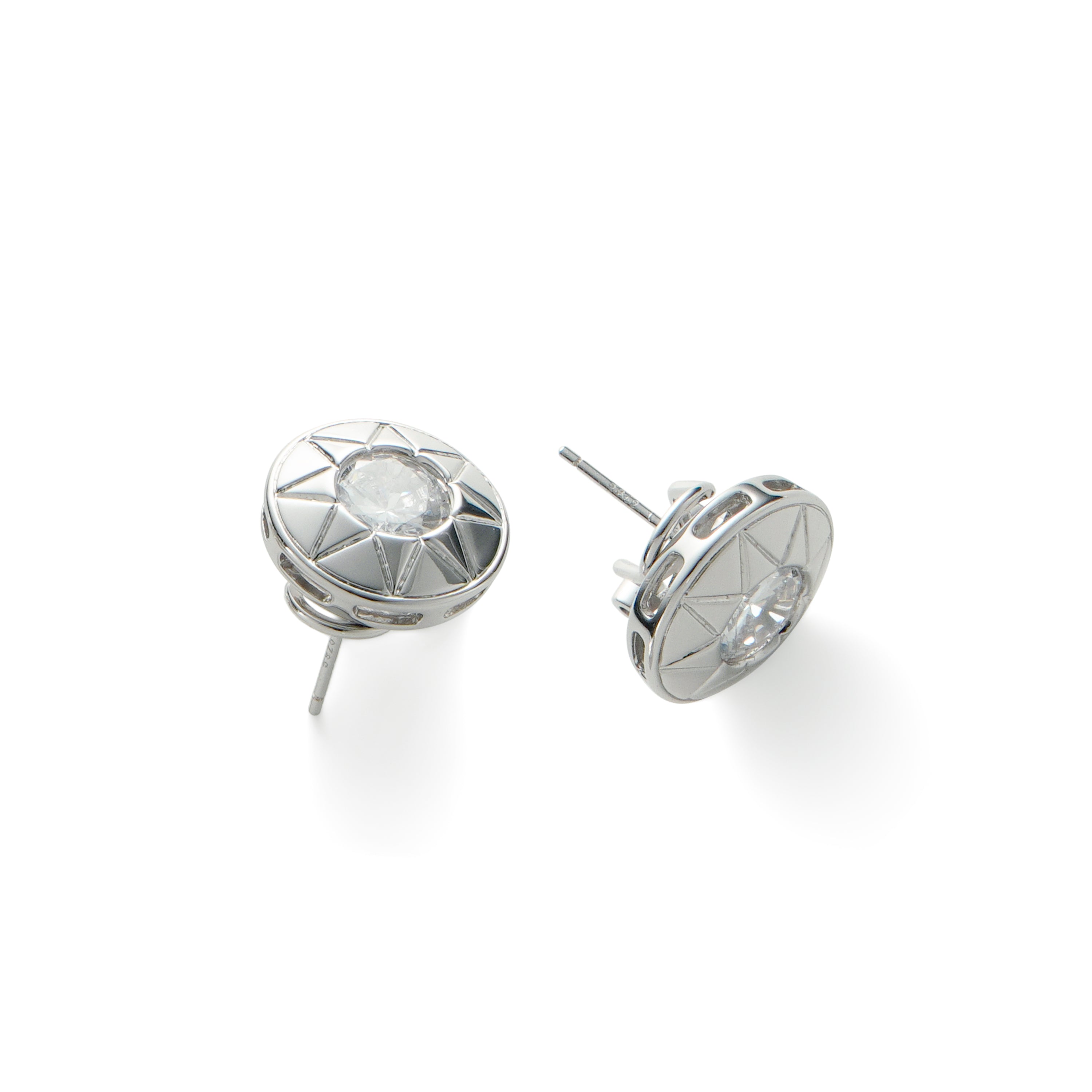 RSNY round diamond stud earrings