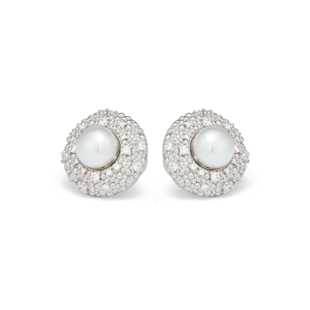 RSNY Shiny Pearl Stud Earrings