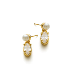 RSNY irregular pearl stud earrings